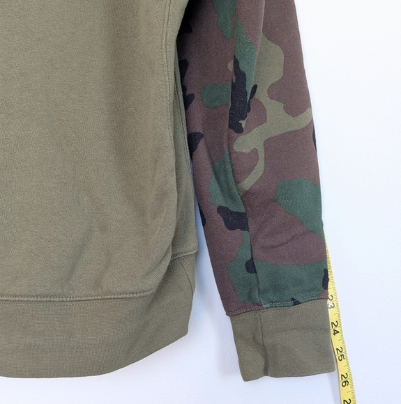 Nike Penn State Sweatshirt Military Appreciation Olive Camo Sleeve Flag Patch -M - Picture 9 of 10